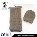 Retail unisex custom blank wholesale knit hat and scarf sets